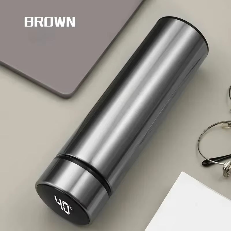 500ML Stainless Steel Thermos Bottle with Digital Temperature Display LED Intelligent Temperature Measurement Cup Vacuum Flask